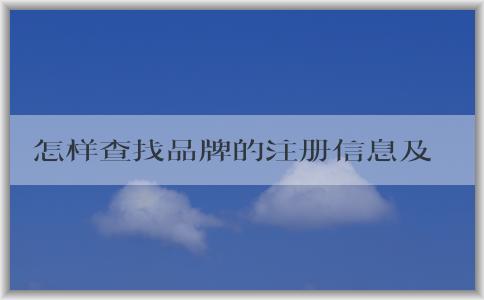 怎樣查找品牌的注冊信息及相關(guān)機構(gòu)信息？