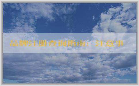 品牌注冊(cè)查詢指南：注意事項(xiàng)、流程和費(fèi)用查詢方法