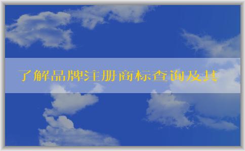 了解品牌注冊商標(biāo)查詢及其作用及查詢方法